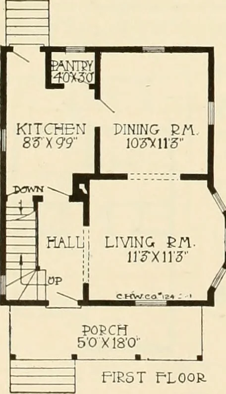 An illustration from Book of plans / Chicago House Wrecking Co., 1913, leaf 67