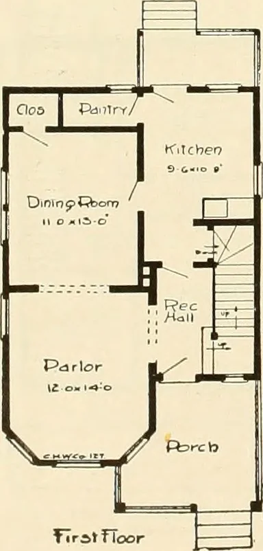 An illustration from Book of plans / Chicago House Wrecking Co., 1913, leaf 71
