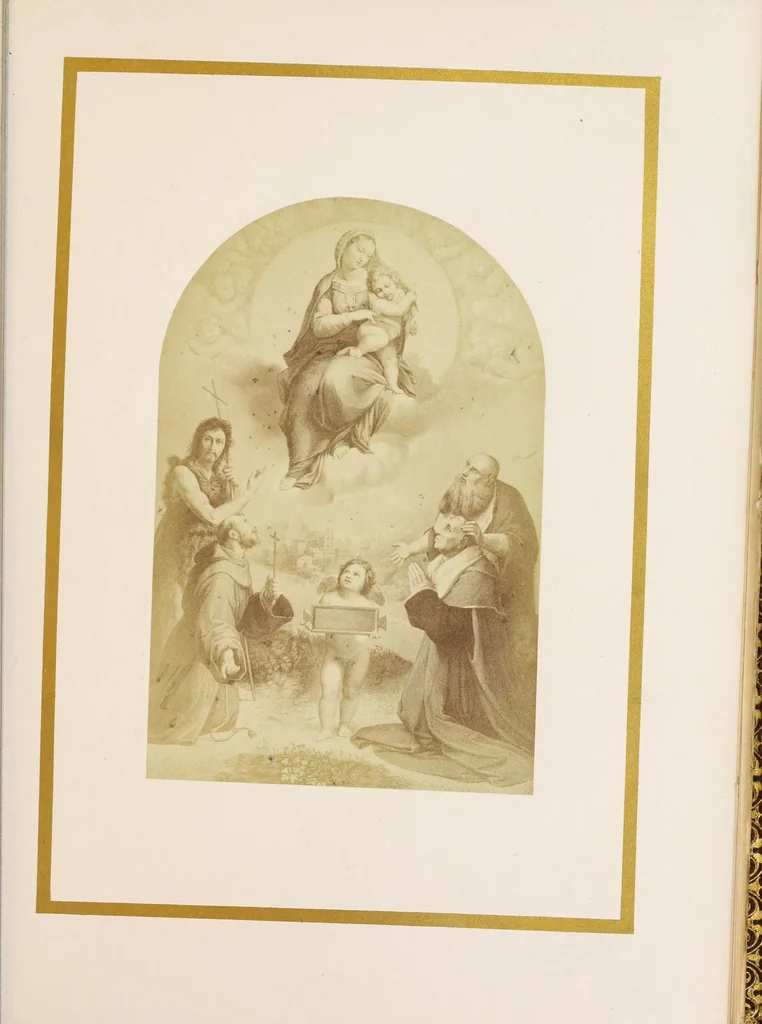 An illustration from Book of Raphael's Madonnas, 1860, leaf 105