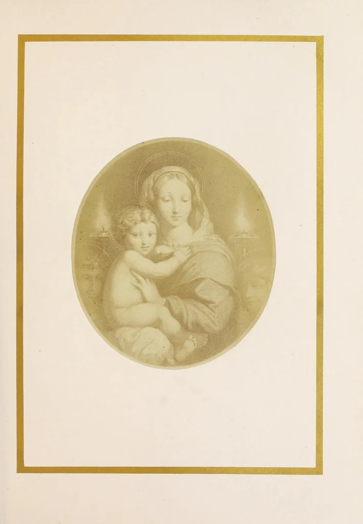 An illustration from Book of Raphael's Madonnas, 1860, leaf 115