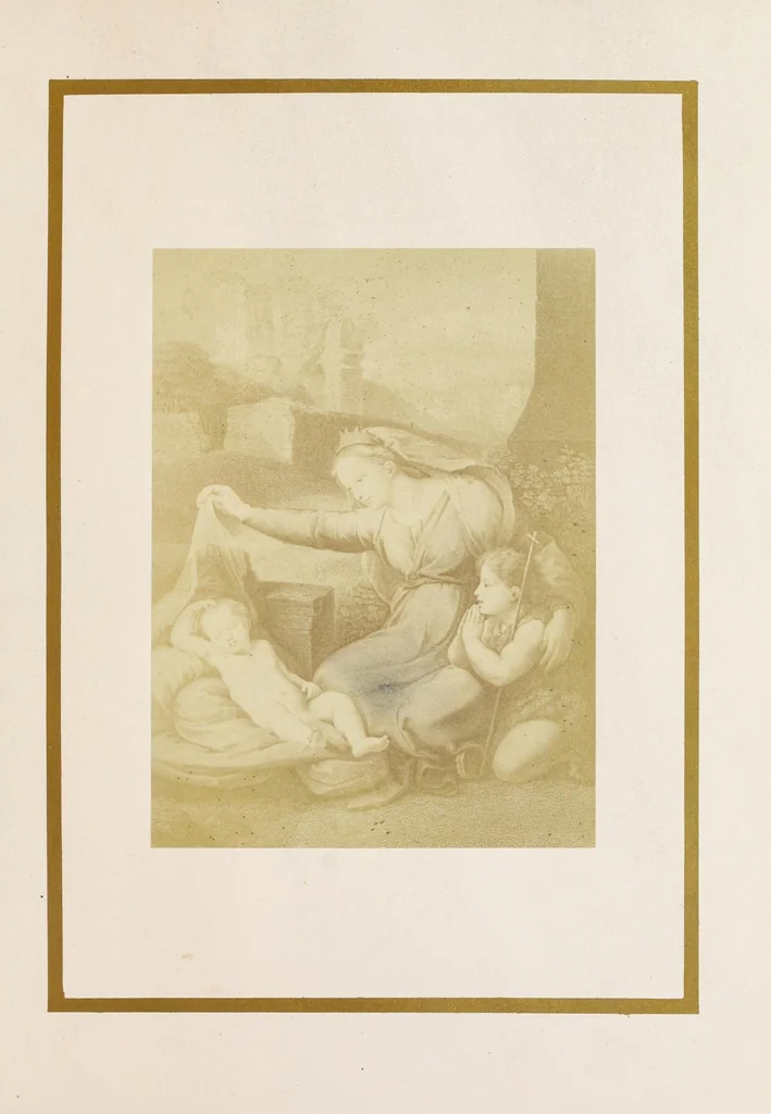An illustration from Book of Raphael's Madonnas, 1860, leaf 55