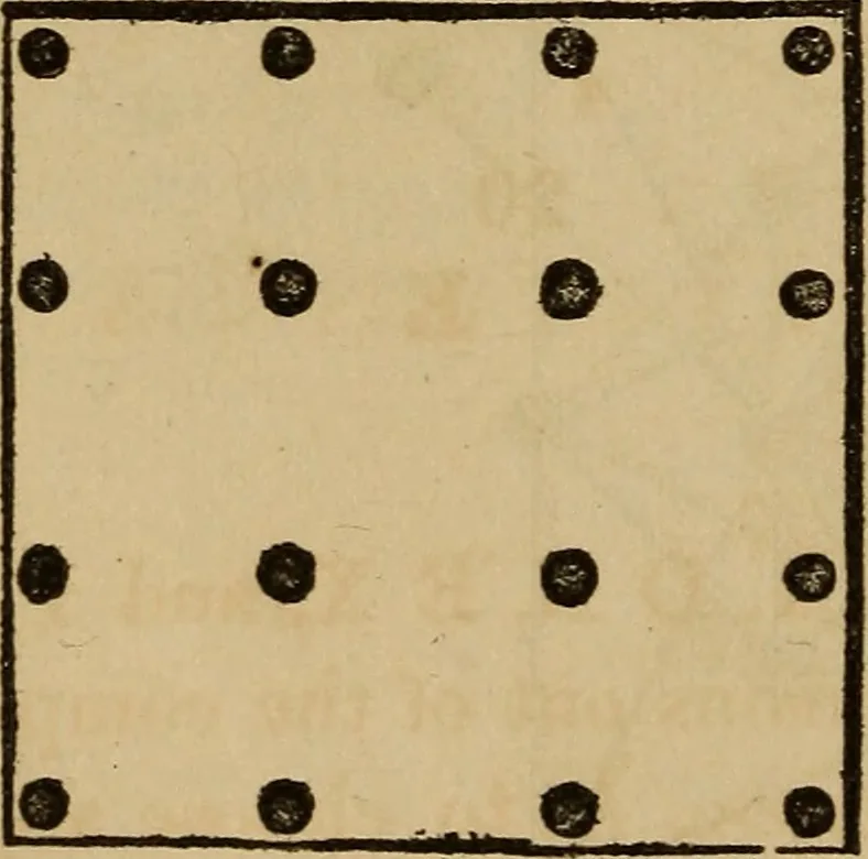 An illustration from Book of riddles and five hundred home amusements : containing a choice and curious collection of riddles, charades, enigmas, rebuses, anagrams, transpositions, conundrums, amusing puzzles, queer sleights, recreations in arithmetic, fireside games, and natural magic, embracing entertaining amusements in magnetism, chemistry, second sight, and simple recreations in science for family and social pastime, 1863, leaf 107