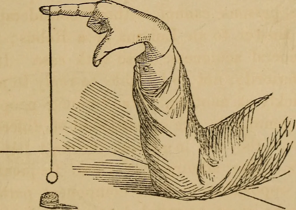 An illustration from Book of riddles and five hundred home amusements : containing a choice and curious collection of riddles, charades, enigmas, rebuses, anagrams, transpositions, conundrums, amusing puzzles, queer sleights, recreations in arithmetic, fireside games, and natural magic, embracing entertaining amusements in magnetism, chemistry, second sight, and simple recreations in science for family and social pastime, 1863, leaf 52