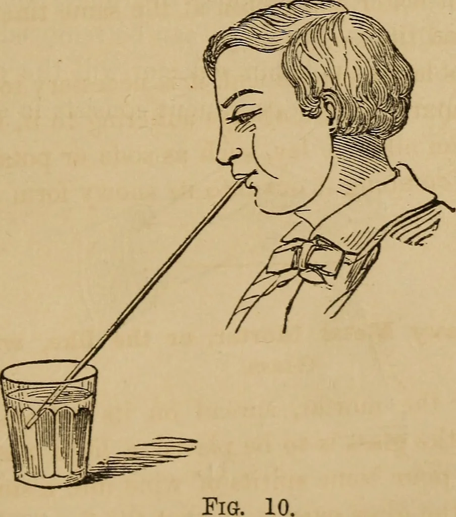 An illustration from Book of riddles and five hundred home amusements : containing a choice and curious collection of riddles, charades, enigmas, rebuses, anagrams, transpositions, conundrums, amusing puzzles, queer sleights, recreations in arithmetic, fireside games, and natural magic, embracing entertaining amusements in magnetism, chemistry, second sight, and simple recreations in science for family and social pastime, 1863, leaf 64