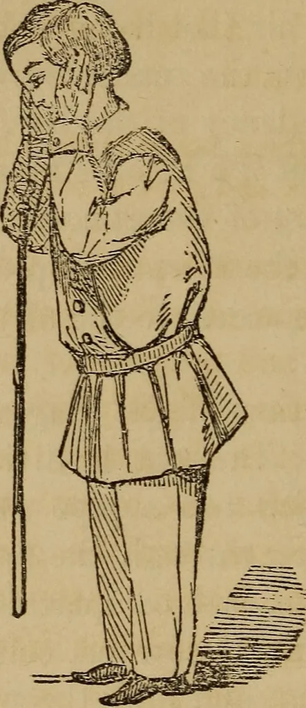 An illustration from Book of riddles and five hundred home amusements : containing a choice and curious collection of riddles, charades, enigmas, rebuses, anagrams, transpositions, conundrums, amusing puzzles, queer sleights, recreations in arithmetic, fireside games, and natural magic, embracing entertaining amusements in magnetism, chemistry, second sight, and simple recreations in science for family and social pastime, 1863, leaf 69