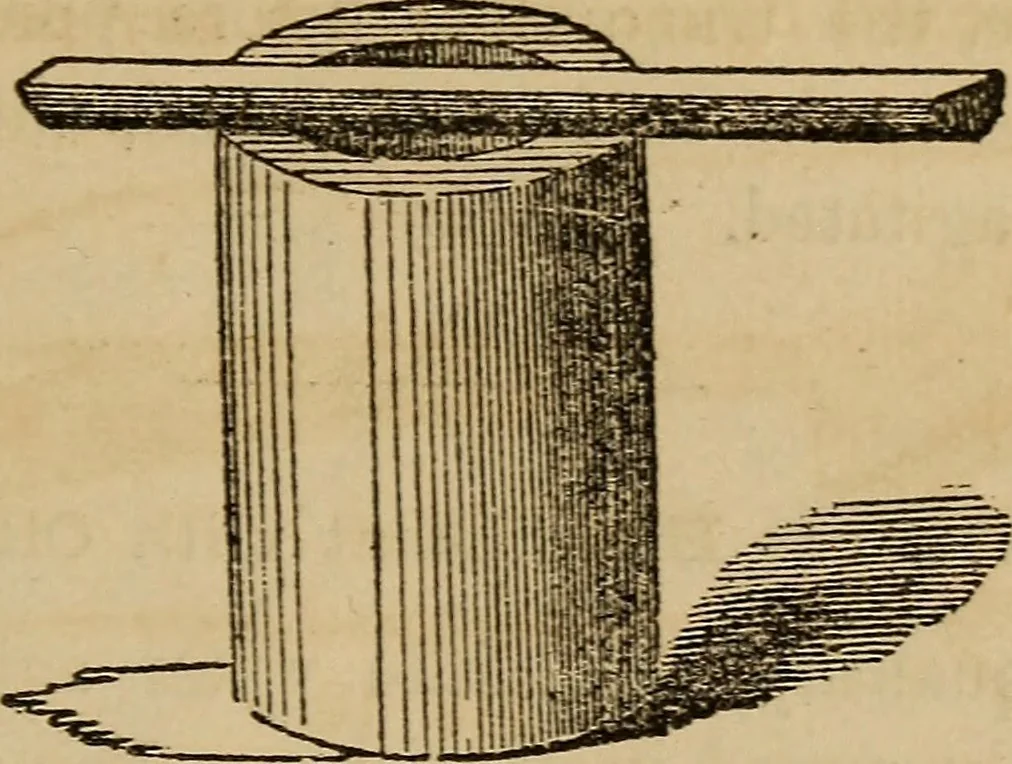 An illustration from Book of riddles and five hundred home amusements : containing a choice and curious collection of riddles, charades, enigmas, rebuses, anagrams, transpositions, conundrums, amusing puzzles, queer sleights, recreations in arithmetic, fireside games, and natural magic, embracing entertaining amusements in magnetism, chemistry, second sight, and simple recreations in science for family and social pastime, 1863, leaf 74