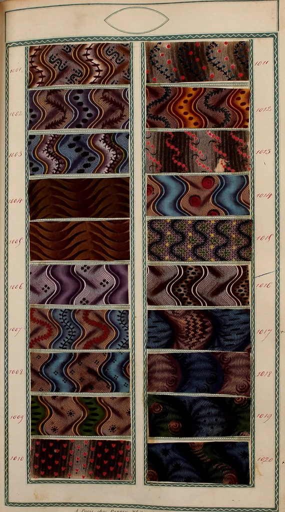 An illustration from [Book of samples, 1825, leaf 104