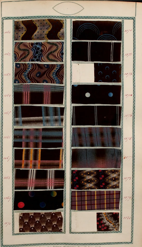 An illustration from [Book of samples, 1825, leaf 120
