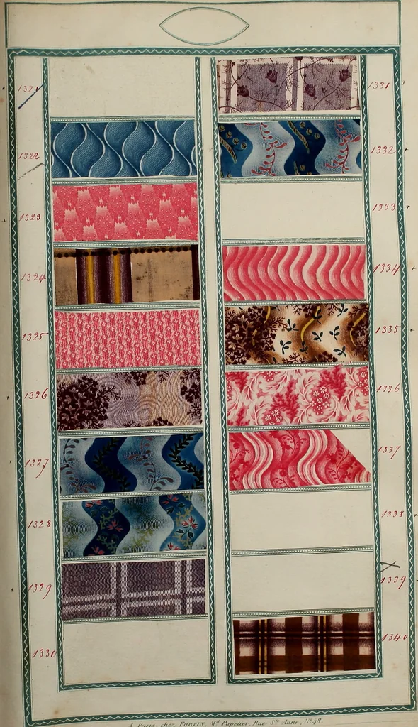 An illustration from [Book of samples, 1825, leaf 136