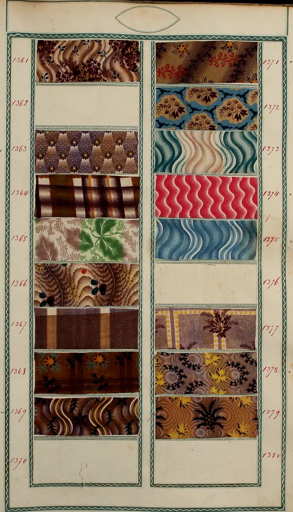 An illustration from [Book of samples, 1825, leaf 140