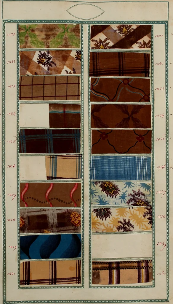 An illustration from [Book of samples, 1825, leaf 186