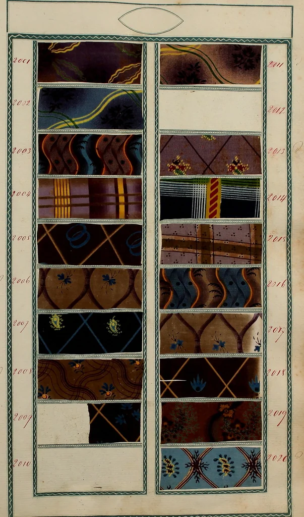 An illustration from [Book of samples, 1825, leaf 204