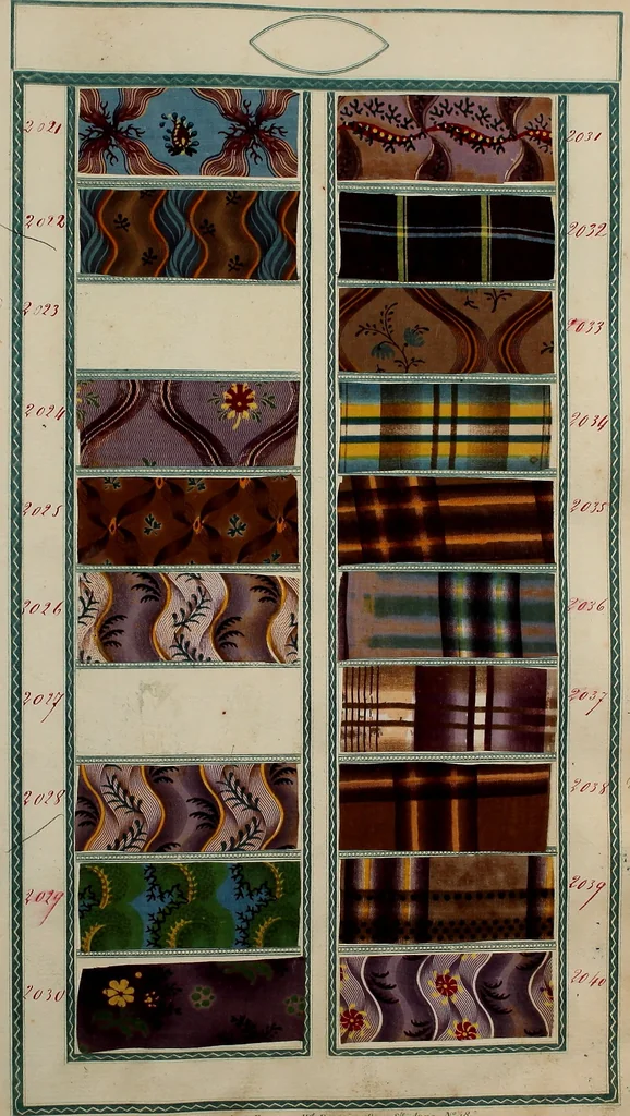An illustration from [Book of samples, 1825, leaf 206
