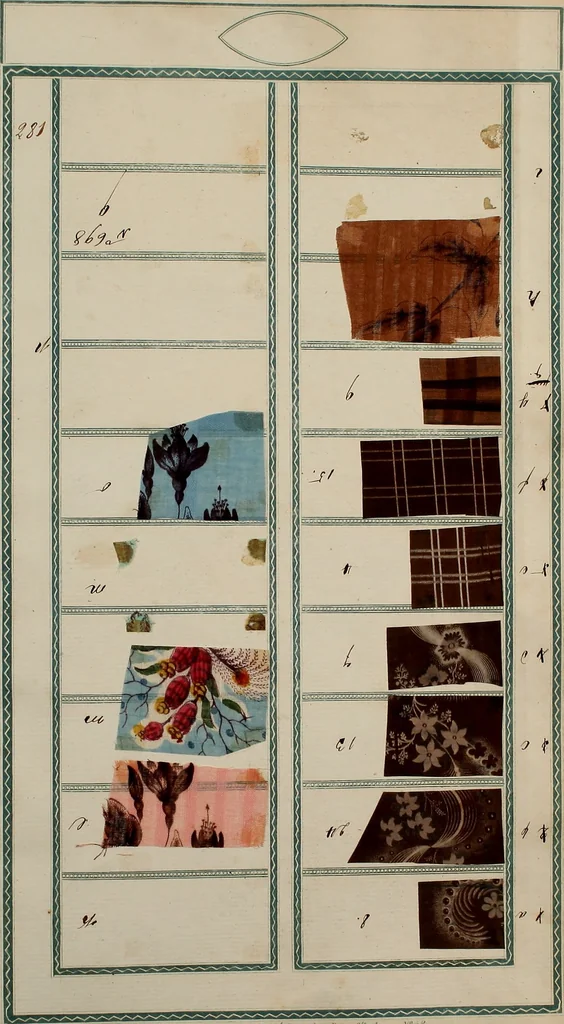 An illustration from [Book of samples, 1825, leaf 242
