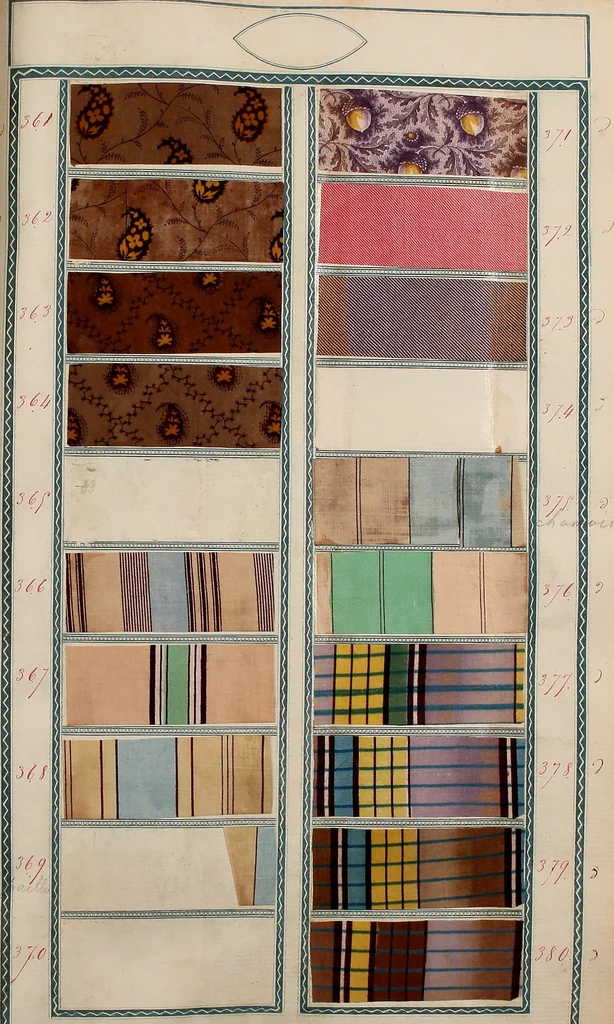 An illustration from [Book of samples, 1825, leaf 40
