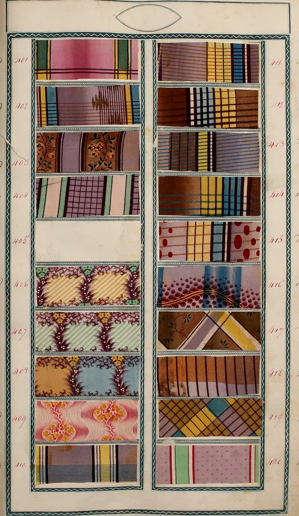 An illustration from [Book of samples, 1825, leaf 44