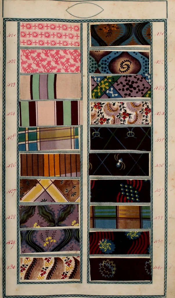 An illustration from [Book of samples, 1825, leaf 46