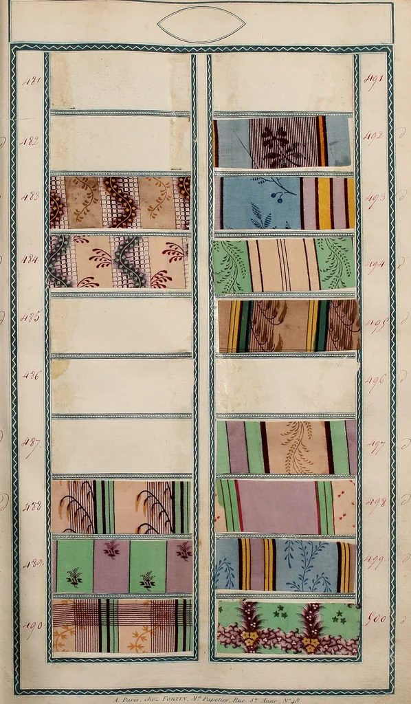 An illustration from [Book of samples, 1825, leaf 52