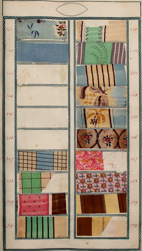 An illustration from [Book of samples, 1825, leaf 54