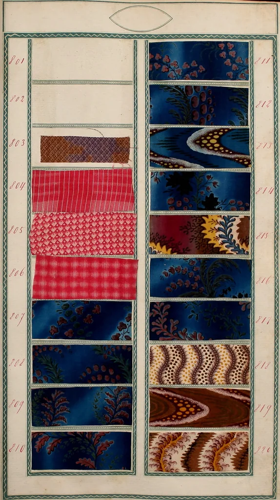 An illustration from [Book of samples, 1825, leaf 84