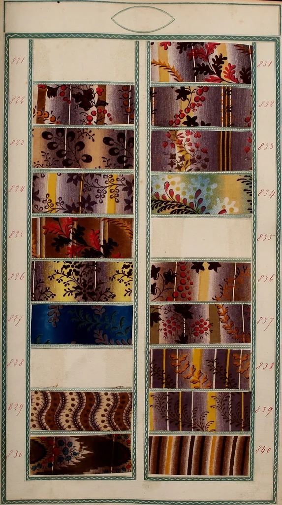 An illustration from [Book of samples, 1825, leaf 86