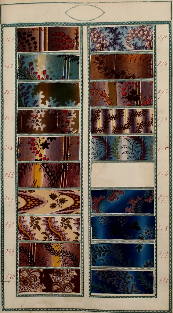 An illustration from [Book of samples, 1825, leaf 90
