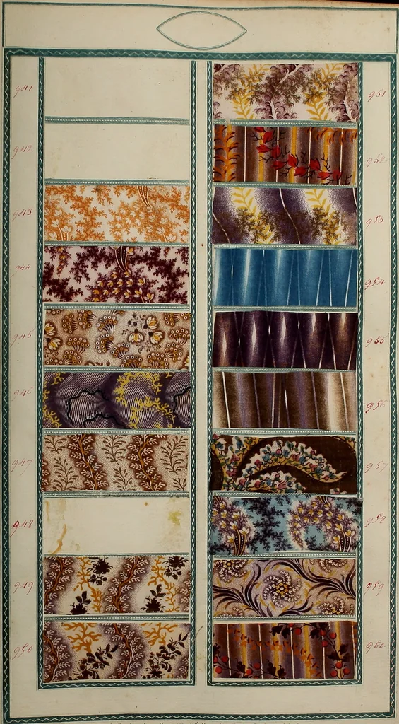 An illustration from [Book of samples, 1825, leaf 98
