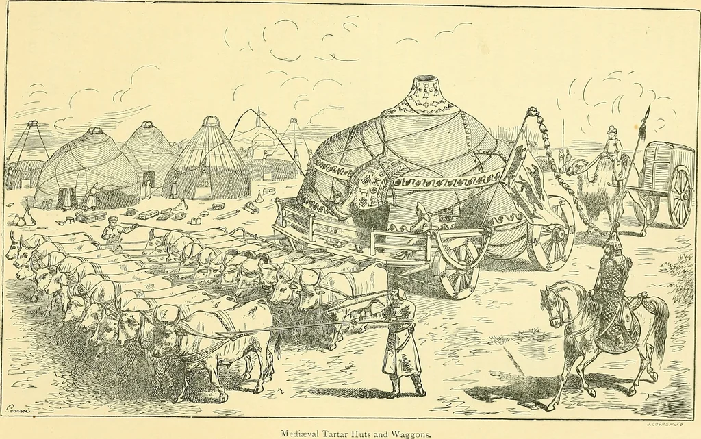 An illustration from The book of Ser Marco Polo, the Venetian, concerning the kingdoms and marvels of the East;, 1903, leaf 554