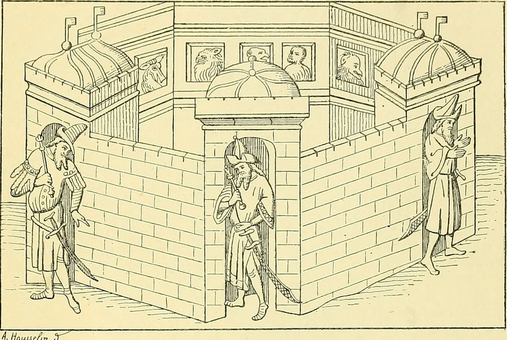 An illustration from The book of Ser Marco Polo, the Venetian, concerning the kingdoms and marvels of the East;, 1903, leaf 676