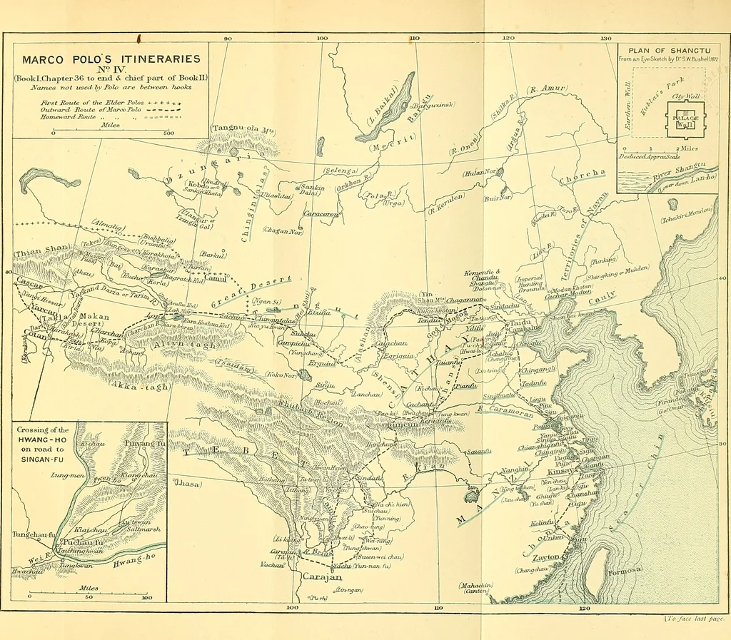 An illustration from The book of Ser Marco Polo, the Venetian, concerning the kingdoms and marvels of the East;, 1903, leaf 784