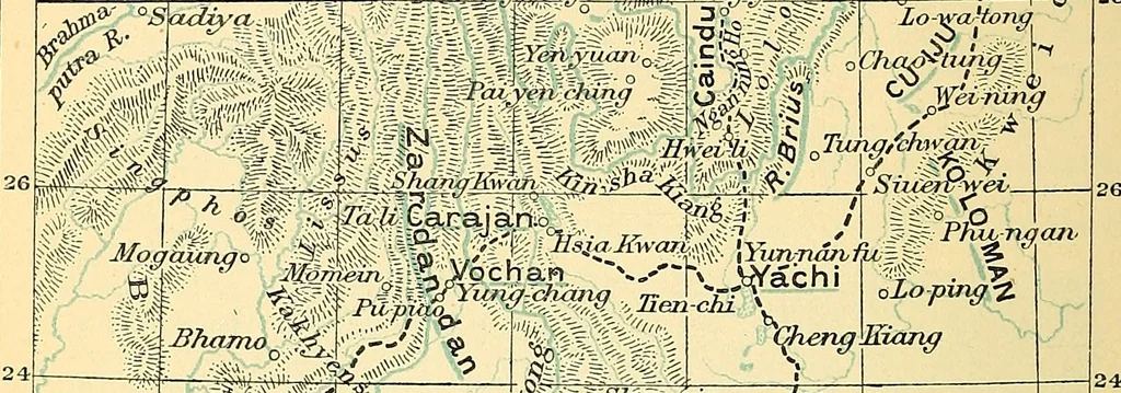 An illustration from The book of Ser Marco Polo, the Venetian, concerning the kingdoms and marvels of the East;, 1903, leaf 177