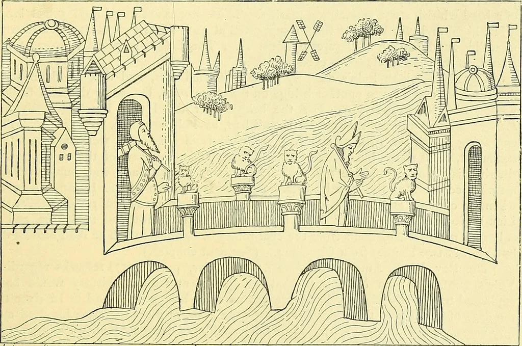 An illustration from The book of Ser Marco Polo, the Venetian, concerning the kingdoms and marvels of the East;, 1903, leaf 42