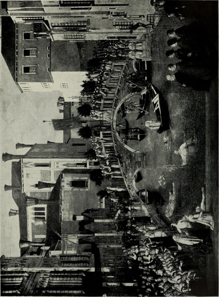 An illustration from The book of Ser Marco Polo : the Venetian concerning the kingdoms and marvels of the East, 1903, leaf 196