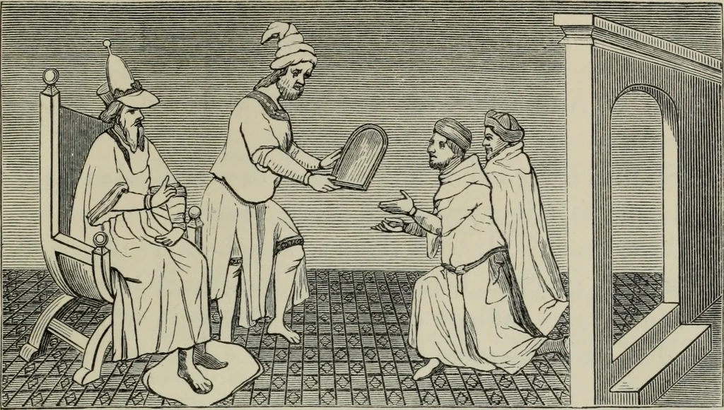 An illustration from The book of Ser Marco Polo : the Venetian concerning the kingdoms and marvels of the East, 1903, leaf 312