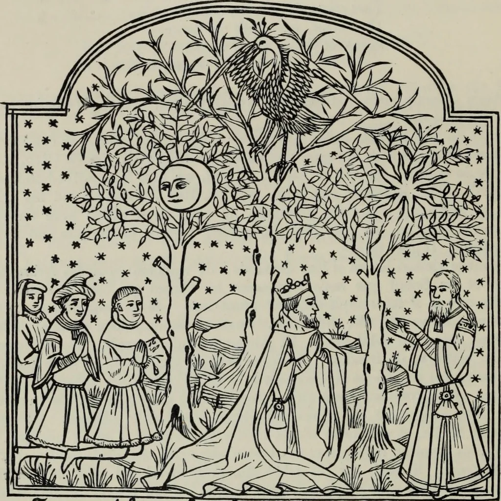 An illustration from The book of Ser Marco Polo : the Venetian concerning the kingdoms and marvels of the East, 1903, leaf 440
