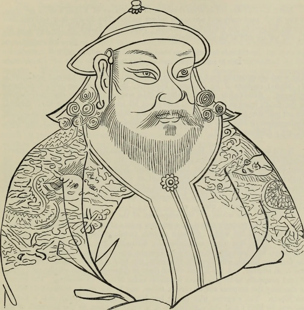 An illustration from The book of Ser Marco Polo : the Venetian concerning the kingdoms and marvels of the East, 1903, leaf 675