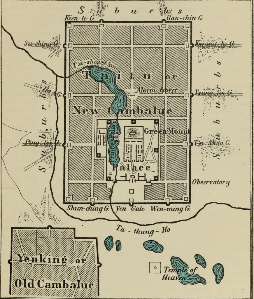 An illustration from The book of Ser Marco Polo : the Venetian concerning the kingdoms and marvels of the East, 1903, leaf 697