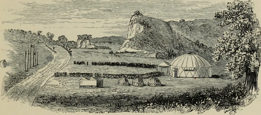 An illustration from The book of Ser Marco Polo : the Venetian concerning the kingdoms and marvels of the East, 1903, leaf 731