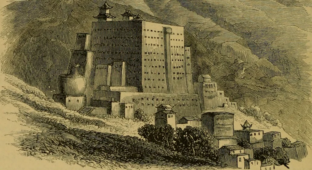 An illustration from The book of Ser Marco Polo, the Venetian : concerning the kingdoms and marvels of the East, 1871, leaf 387