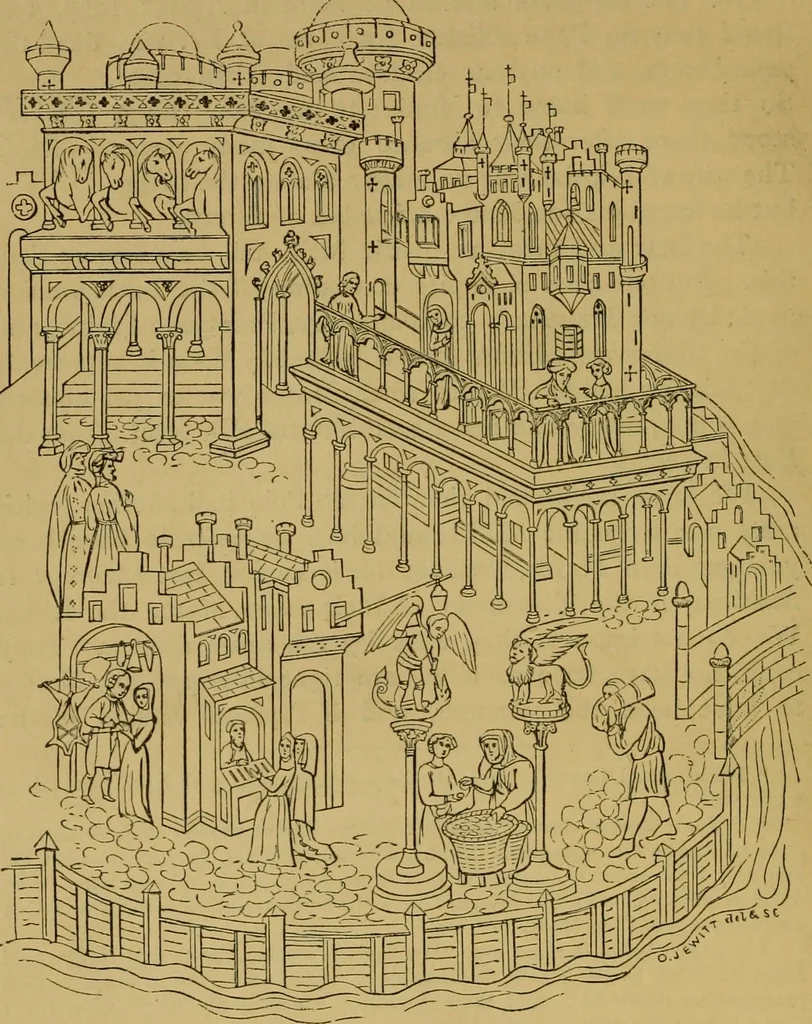 An illustration from The book of Ser Marco Polo, the Venetian : concerning the kingdoms and marvels of the East, 1871, leaf 53