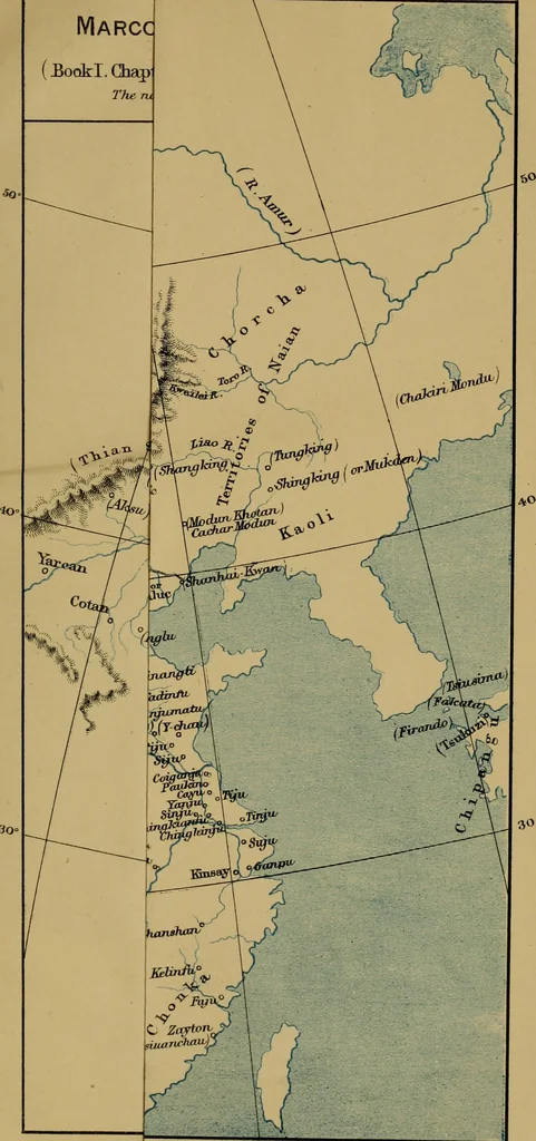 An illustration from The book of Ser Marco Polo, the Venetian : concerning the kingdoms and marvels of the East, 1871, leaf 608