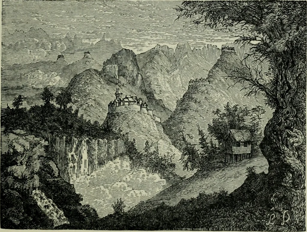 An illustration from The book of Ser Marco Polo : the Venetian concerning the kingdoms and marvels of the East, 1903, leaf 179