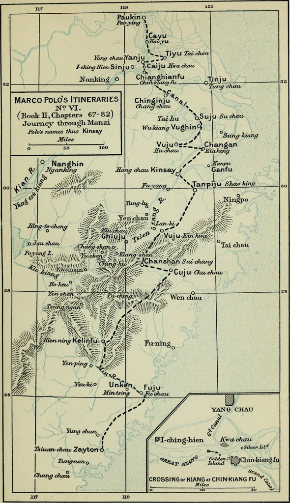 An illustration from The book of Ser Marco Polo : the Venetian concerning the kingdoms and marvels of the East, 1903, leaf 305