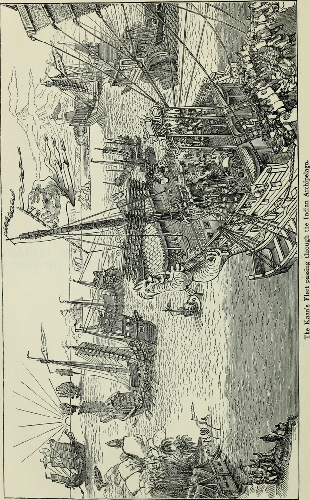 An illustration from The book of Ser Marco Polo : the Venetian concerning the kingdoms and marvels of the East, 1903, leaf 308