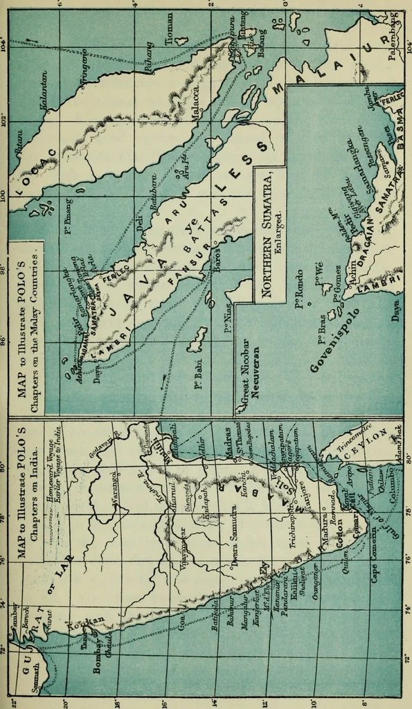 An illustration from The book of Ser Marco Polo : the Venetian concerning the kingdoms and marvels of the East, 1903, leaf 373