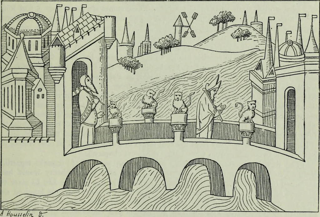 An illustration from The book of Ser Marco Polo : the Venetian concerning the kingdoms and marvels of the East, 1903, leaf 40