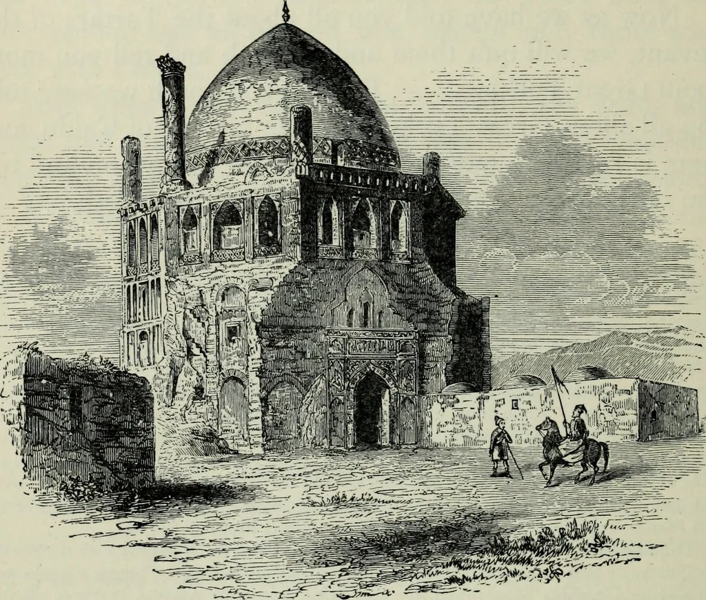 An illustration from The book of Ser Marco Polo : the Venetian concerning the kingdoms and marvels of the East, 1903, leaf 547