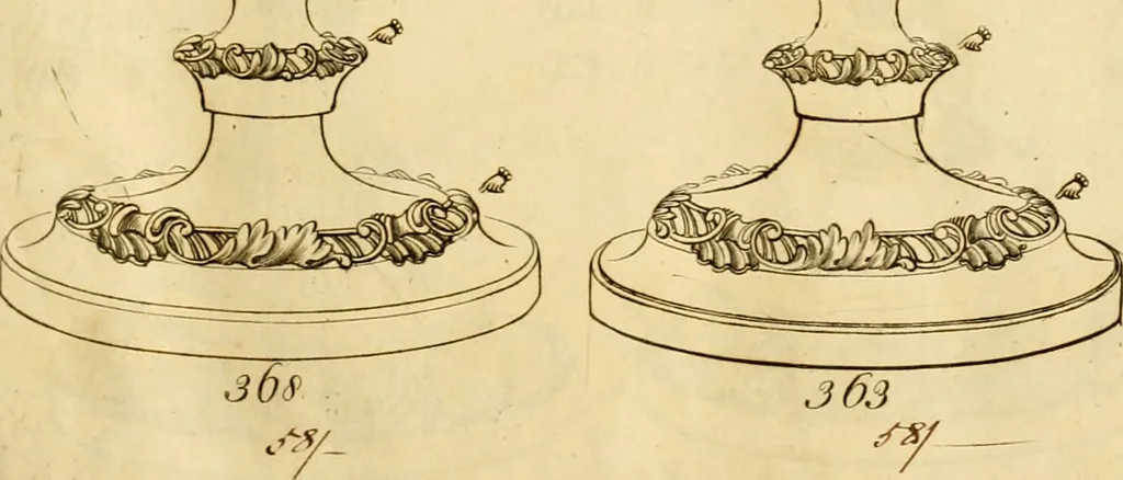 An illustration from [Book of silver patterns], 1820, leaf 10