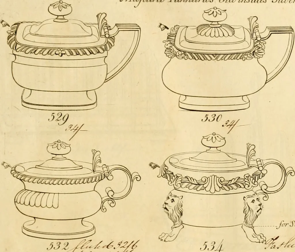 An illustration from [Book of silver patterns], 1820, leaf 112