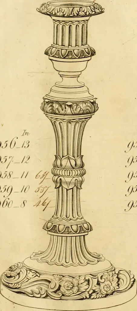 An illustration from [Book of silver patterns], 1820, leaf 12